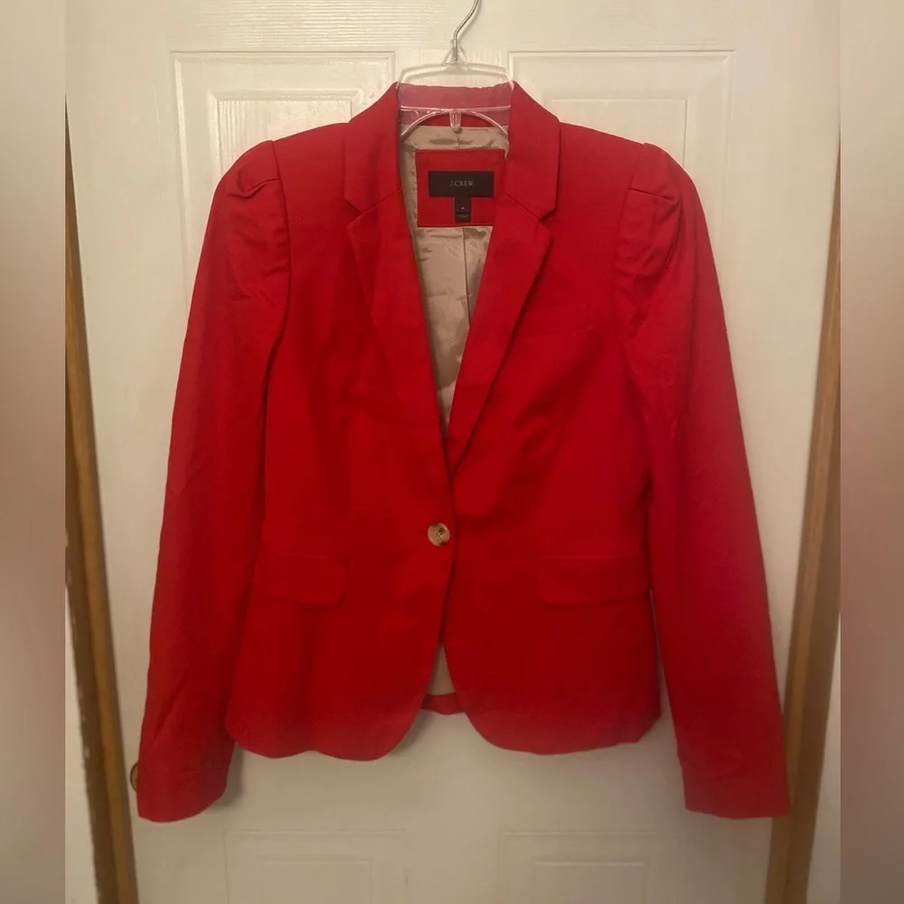 J. Crew Red Schoolboy Style Blazer